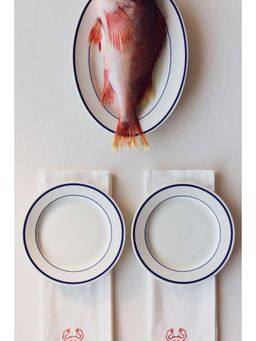 H&M - Blue 2-Pack Porcelain Mid Plates