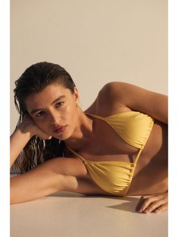 H&M - Women Yellow Padded Triangle Bikini Top