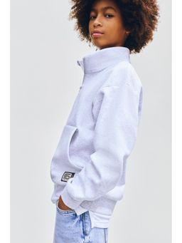 H&M - Boys Grey Zip-Top Sweatshirt
