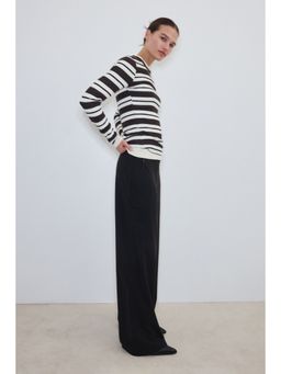 H&M MOVE - Women Black Four-Way Stretch Wide Trousers