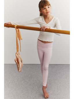 H&M - Girls Pink Sports Leggings with Softmove