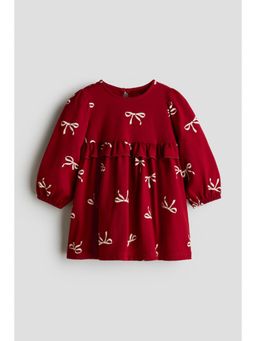 H&M - Girls Blue Printed Cotton Dress