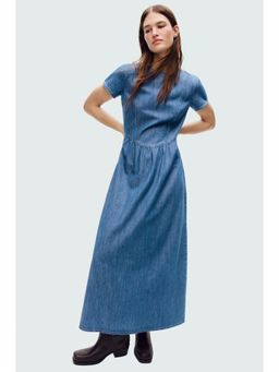 H&M - Women Blue Denim Maxi Dress