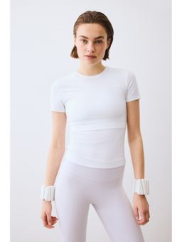 H&M - Women White Sports T-Shirt With Softmove