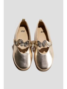 H&M - Girls Gold Appliqued Ballerinas