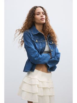 H&M - Women White Tiered viscose mini skort