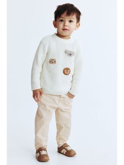 H&M - Unisex Beige Cotton Jeans