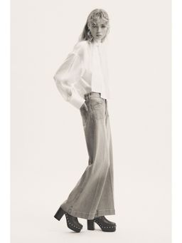 H&M - Women Blue Wide High Jeans
