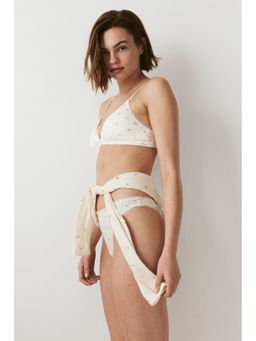 H&M - Women White Padded Soft Pointelle Bra