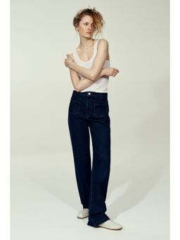 H&M - Women Blue Wide High Jeans