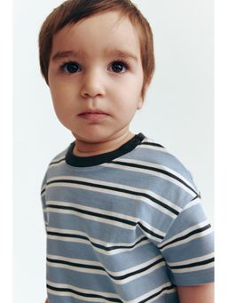 H&M - Boys Blue Printed Cotton T-Shirt