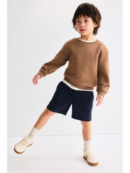 H&M - Boys Blue Linen-Blend Drawstring Shorts