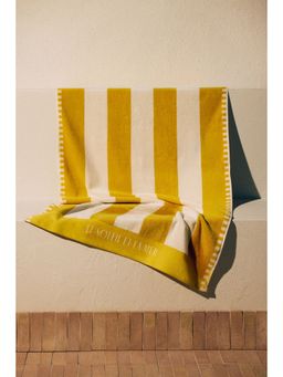 H&M - Yellow Striped Cotton Beach Towel