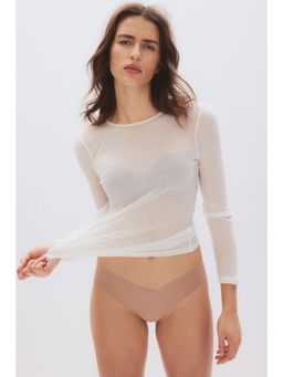 H&M - Women Beige 3-pack microfibre Brazilian briefs