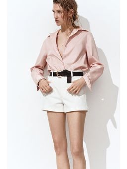 H&M - Women Pink Cotton Poplin Shirt