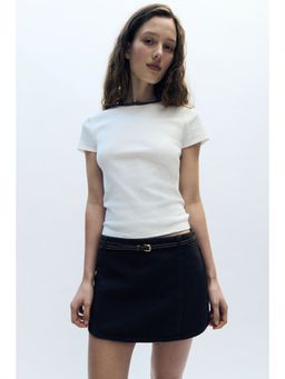 H&M - Women Black Denim Skort