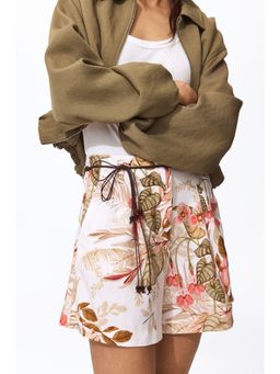 H&M - Women Multi-Color Linen-Blend Shorts