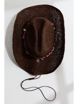 H&M - Women Brown Straw Cowboy Hat