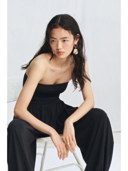 H&M - Women Black Balloon-Leg Bandeau Jumpsuit
