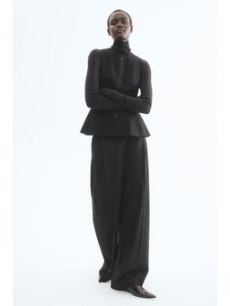 H&M - Women Black Peplum Waistcoat