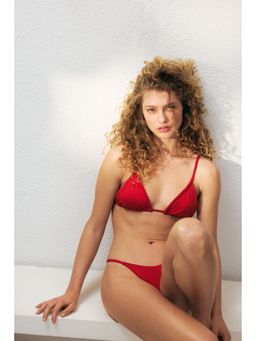 H&M - Women Red Padded Triangle Bikini Top