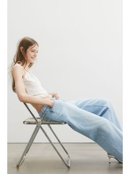 H&M - Women Blue Baggy Regular Waist Jeans