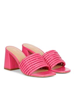 Saint G - Bethany Hot Pink Leather Block Heels