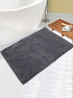 Saral Home - Soft Anti-Slip Microfiber Bathmat -60 x 100 cm, Dark Grey