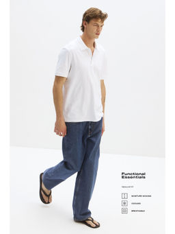 H&M - Men White Cooling Regular Fit Polo Shirt