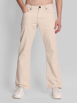 Bene Kleed - Men Mid-Rise Bootcut Beige Jeans