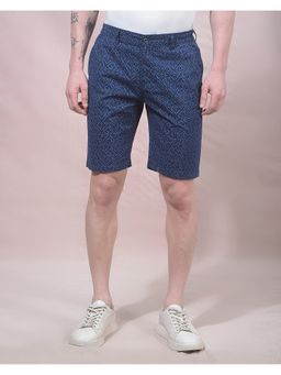 CRIMSOUNE CLUB - Men Navy Blue Printed Cotton Shorts