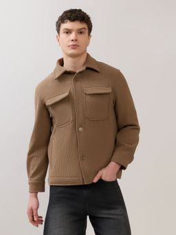 Espanshe - Alloy Men Brown Relaxed Corduroy Shacket