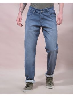 CRIMSOUNE CLUB - Men Mid Blue Jeans