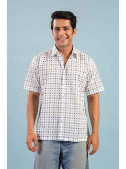 RATAN JAIPUR - Men Multi-Color Cotton Geometric Shirt
