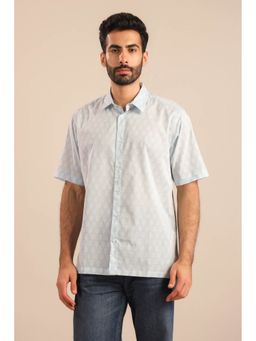RATAN JAIPUR - Men Blue Cotton Printed Shirt