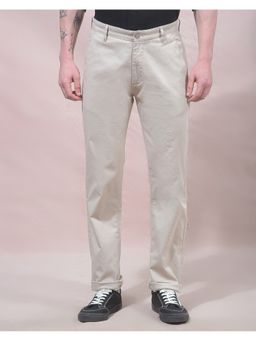 CRIMSOUNE CLUB - Men Beige Straight Pant