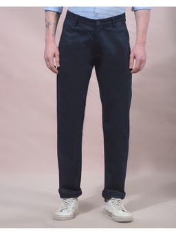 CRIMSOUNE CLUB - Men Navy Blue Straight Pant