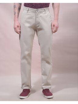 CRIMSOUNE CLUB - Men Beige Straight Pant