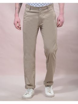 CRIMSOUNE CLUB - Men Beige Straight Pant
