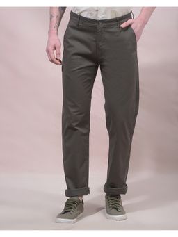 CRIMSOUNE CLUB - Men Olive Straight Pant