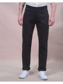 CRIMSOUNE CLUB - Men Black Straight Pant