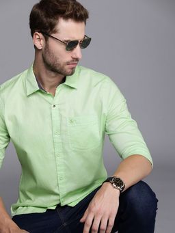 WROGN - Men Lime Pop Green Oxford Shirt