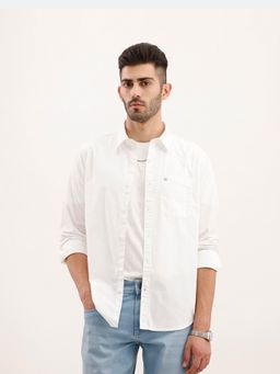 WROGN - Men Solid Regular Fit White Shirt