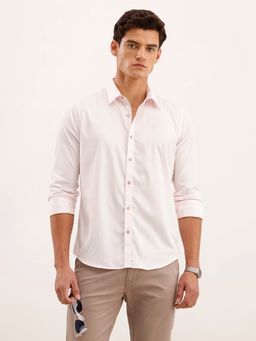 WROGN - Men Solid Slim Fit Pink Shirt