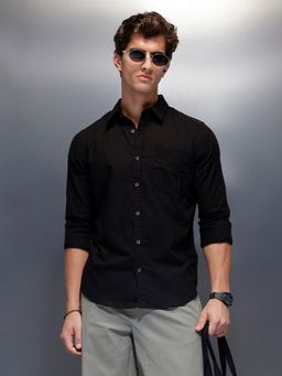 WROGN - Men Men Casual Slim Fit Black Shirt