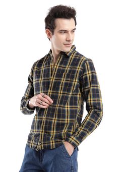 WROGN - Men Elite Yellow Checkered Shirt