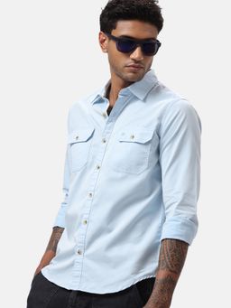 WROGN - Men Sky Blue Premium Shirt