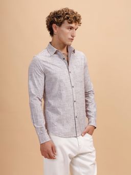 WROGN - Men Casual Full Sleeves Cotton Grey Shirt