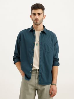WROGN - Men Classic Regular Fit Blue Shirt