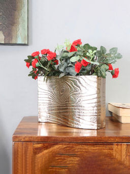 At Home by Nilkamal - Wave Rectangle Vase Gold